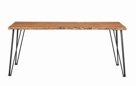 Close-up of Sherman Dining Table acacia live edge detail
