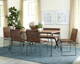 Sherman Rectangular Dining Table full length view in modern dining room