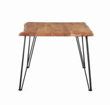 Side view of Sherman Rectangular Dining Table showing hairpin leg design