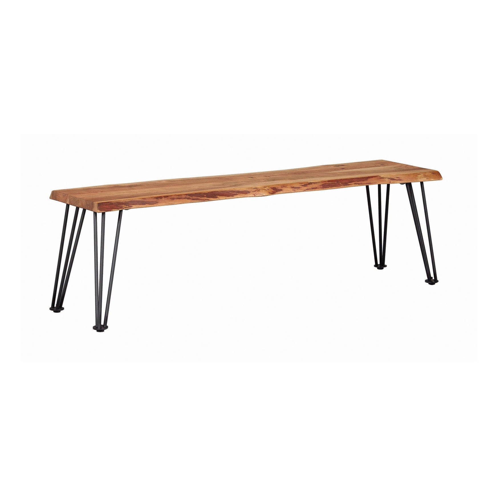 Top view showing wood grain and rustic dark hues of Sherman Table