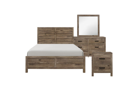 Mandan Light Brown Panel Bedroom Set main bed view