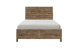 Mandan nightstand front view with drawer and open shelf