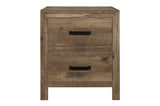 Mandan bedroom set queen size with dresser and mirror in weathered pine