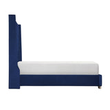 Front view of platform queen panel bed