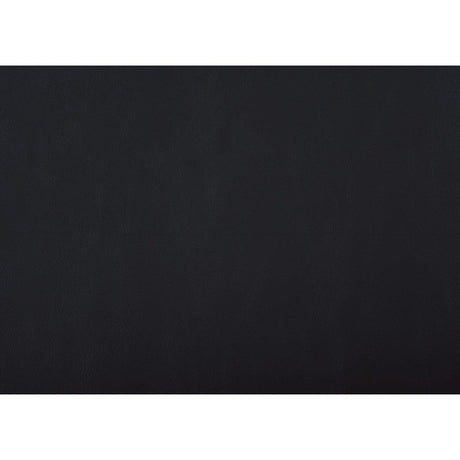 Swatch of black faux leather upholstery fabric