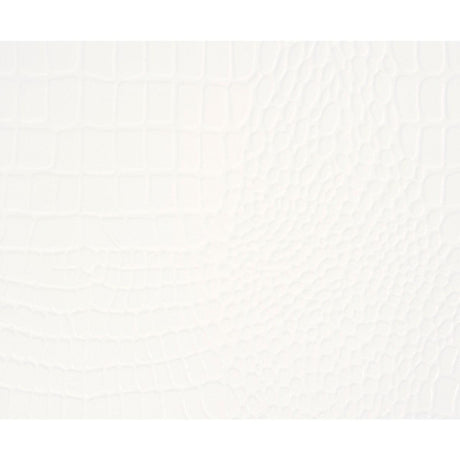 Detail of beveled mirror and faux alligator embossed panels
