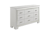 main view of Allura White Faux Leather Tufted LED Panel Bedroom Set bed