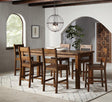 Coleman Rustic Golden Brown Rectangular Counter Height Dining Set main view