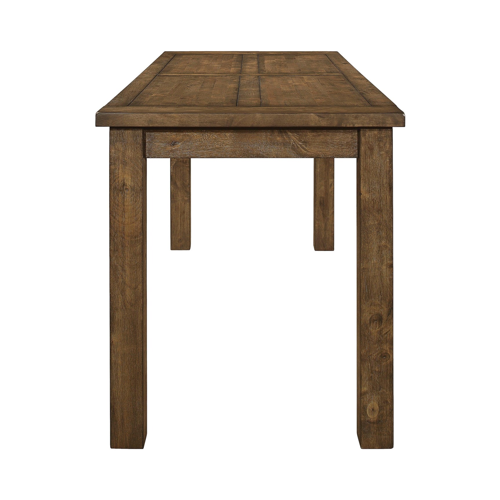 Detailed view of stool seat and footrest
