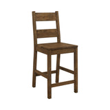 Coleman dining side chair rustic golden brown side angle