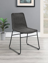 detail view of Aviano Base Gunmetal Circular Dining Room Set dining room furniture