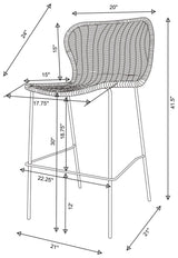 McKinley bar stools in casual kitchen counter setting