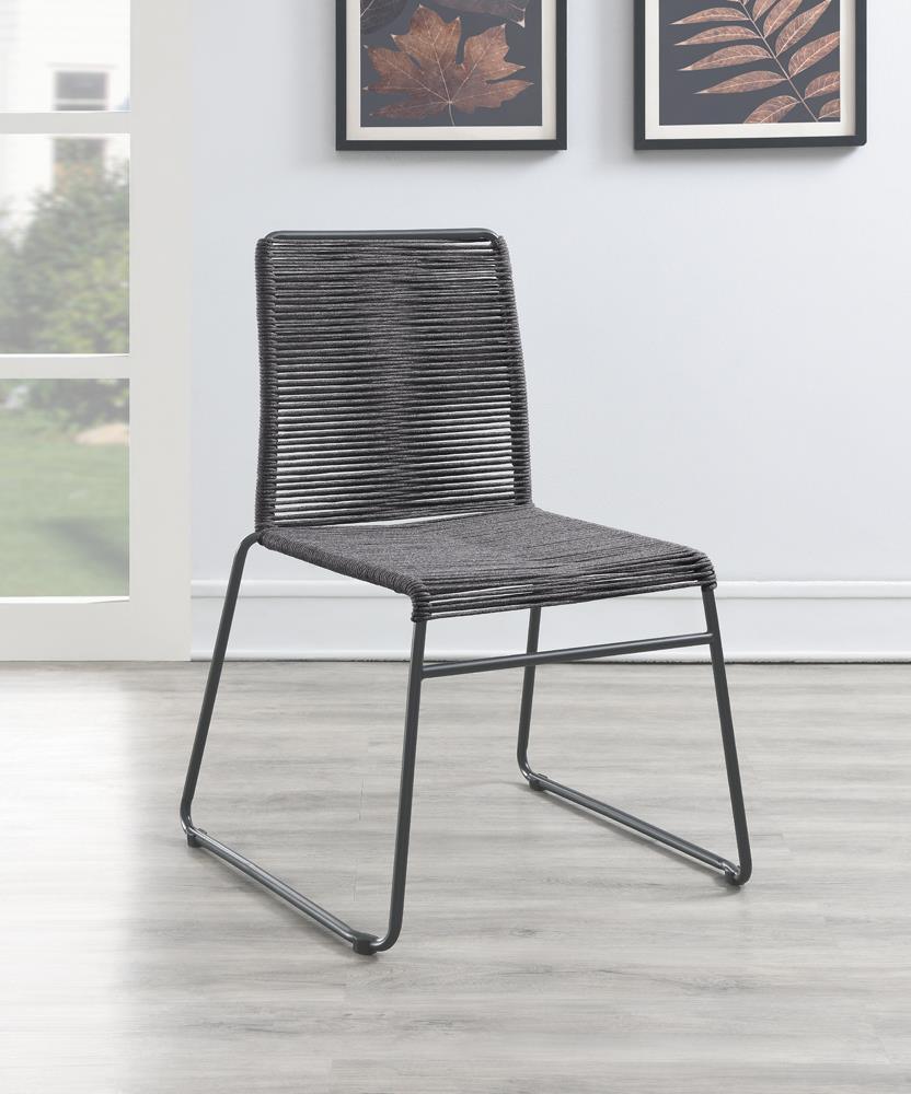 Jerome Upholstered Stackable Side Chairs set of 2 front view