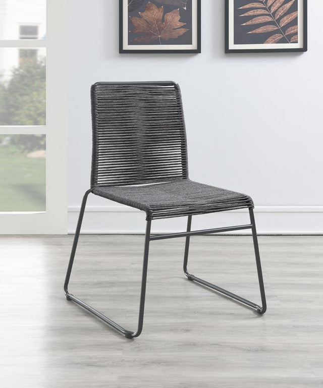 Jerome Upholstered Stackable Side Chairs set of 2 front view