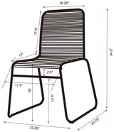Rear view of Jerome Upholstered Stackable Side Chair
