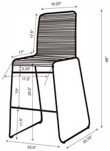Kai Upholstered Bar Stool with Footrest Charcoal and Gunmetal full height profile