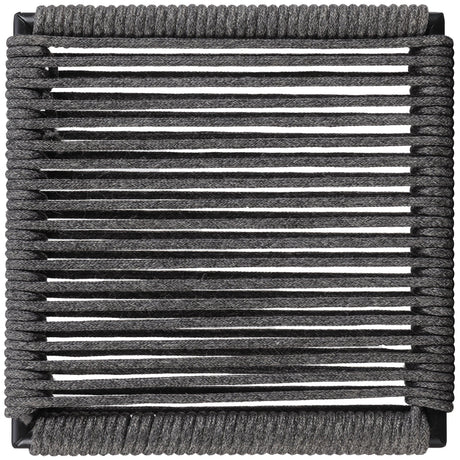 Kai Upholstered Bar Stool with Footrest Charcoal and Gunmetal footprint view