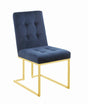 Cisco Ink Blue Tufted Back Side Chairs Set of 2 front view