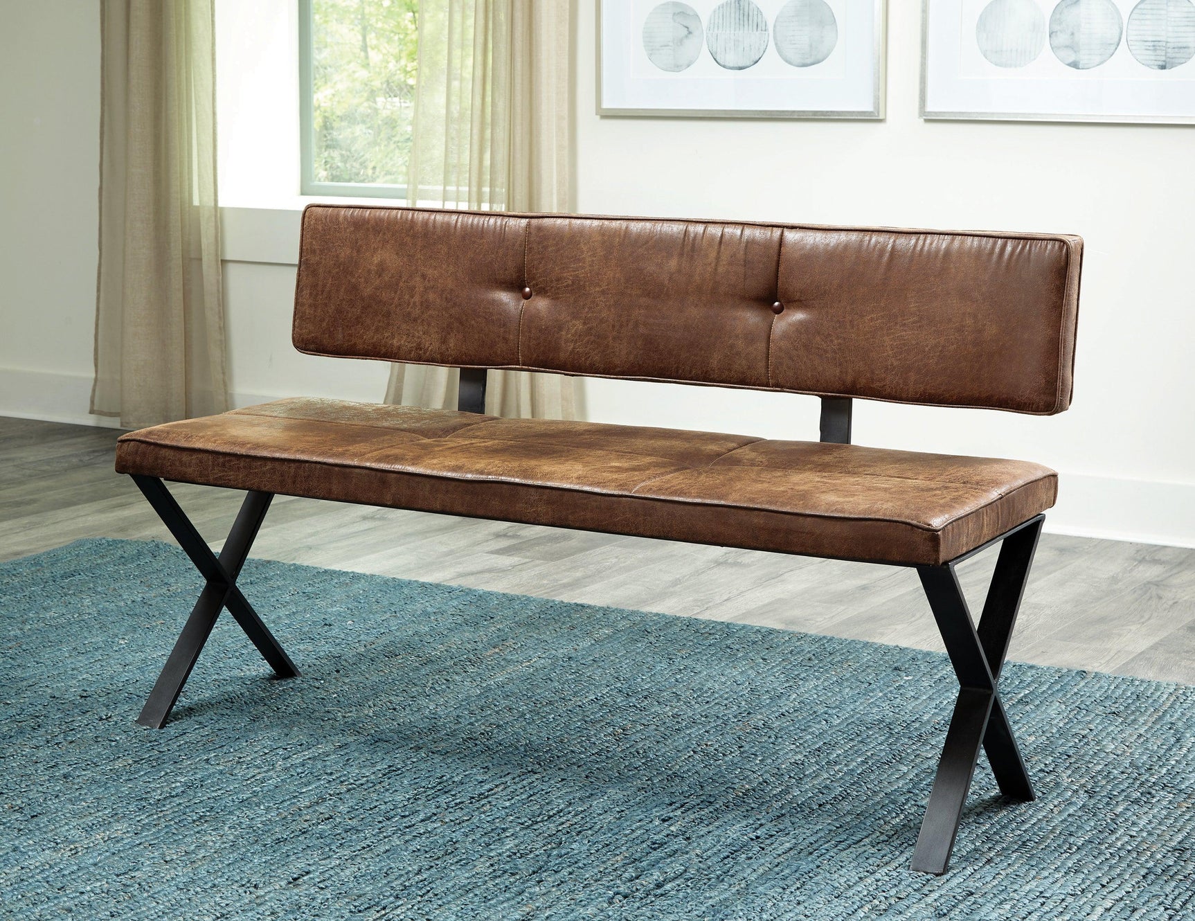 Close-up of iron hairpin legs on Sherman Dining Table