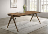 Randolph 79-inch rectangular dining table with sheesham-look top and angled legs