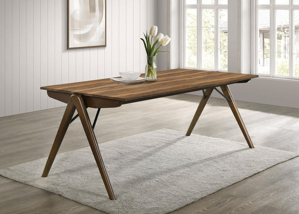 Randolph 79-inch rectangular dining table with sheesham-look top and angled legs