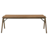 Randolph 79-inch rectangular dining table with sheesham-look top and angled legs