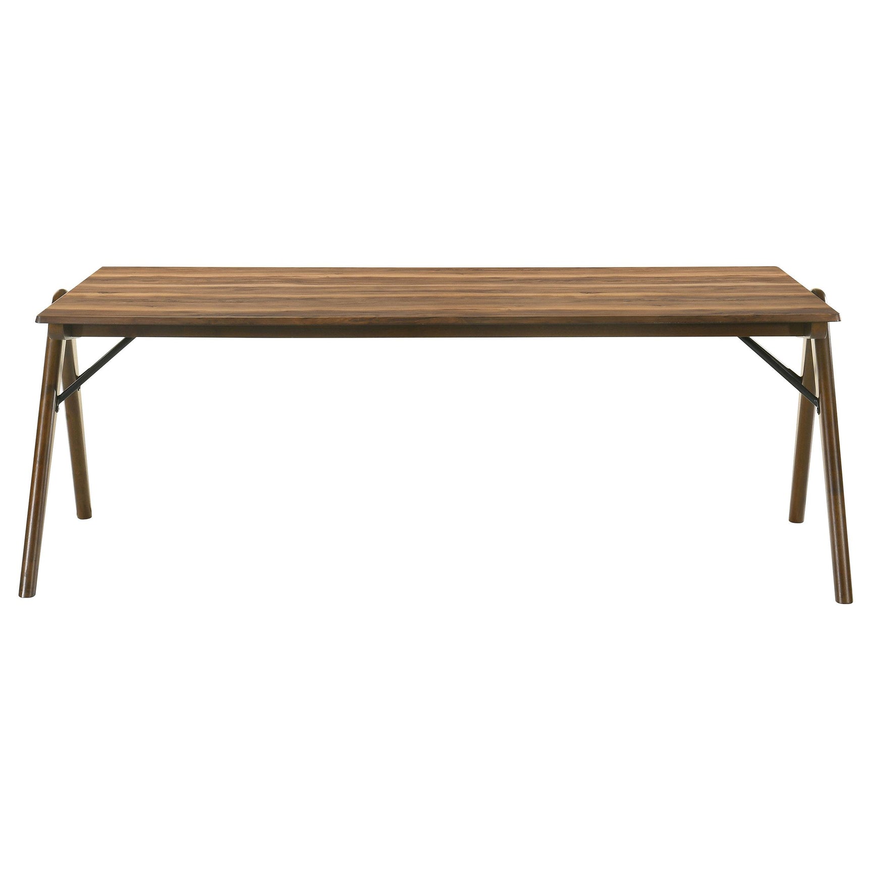 Randolph 79-inch rectangular dining table with sheesham-look top and angled legs