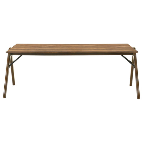 Randolph 79-inch rectangular dining table with sheesham-look top and angled legs