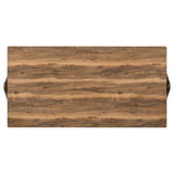 Randolph 79-inch rectangular dining table with sheesham-look top and angled legs