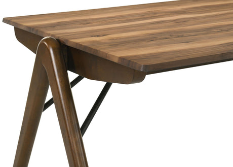 Randolph 79-inch rectangular dining table with sheesham-look top and angled legs