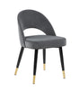 Lindsey Grey Upholstered Side Chairs front view set of 2