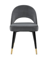 Lindsey Grey Arched Back Dining Chair side angle