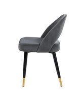 Lindsey Grey Upholstered Dining Chair close-up of upholstery