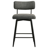 Levine Grey Fabric Upholstered Swivel Counter Chair Set of 2 — product image 3