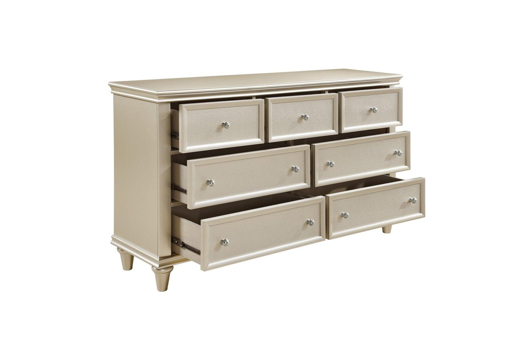 Chest of drawers open showing interior space