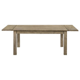 Draw leaf extensions pulled out on Cardova dining table