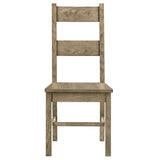 Cardova solid wood ladder-back dining side chair in vineyard oak, front angle