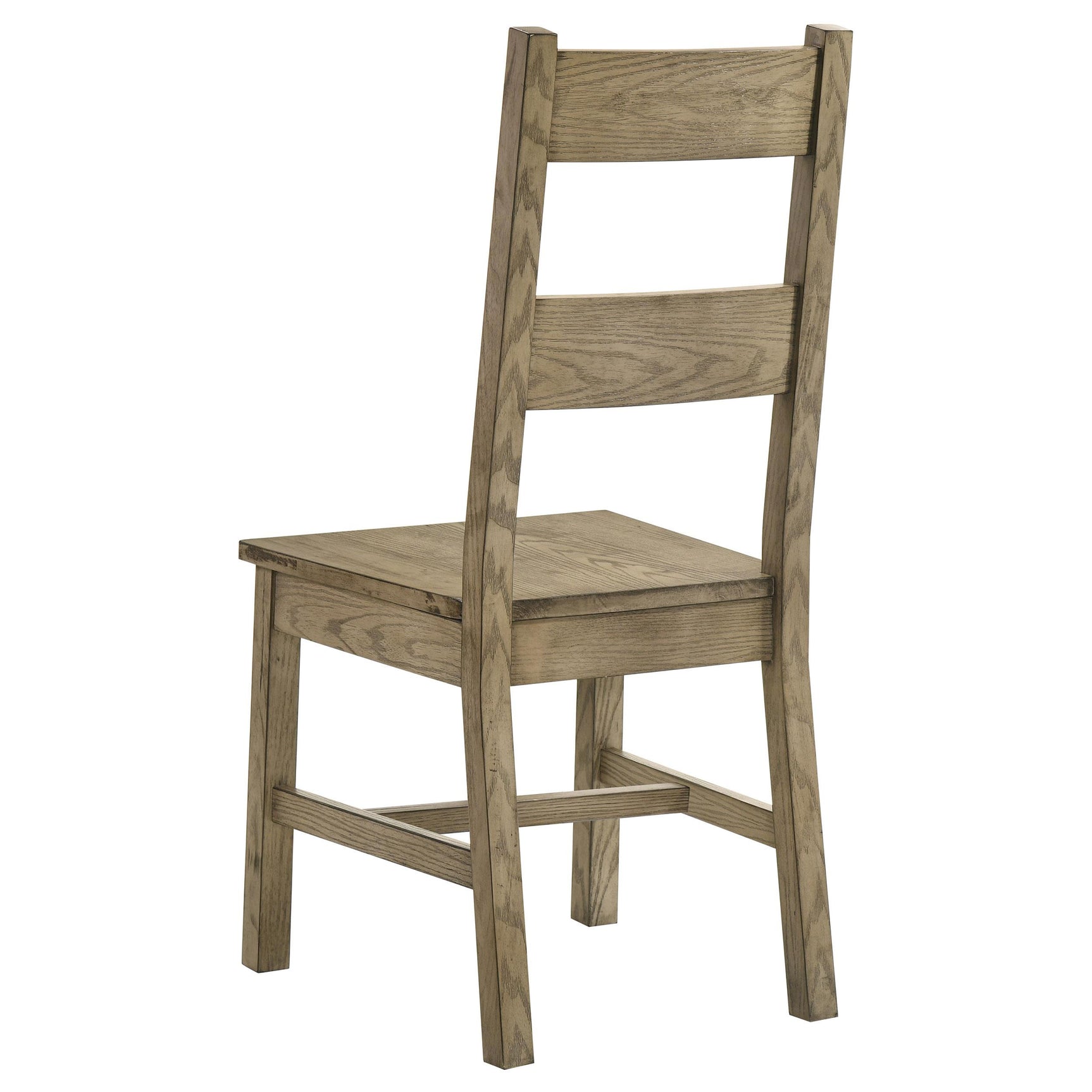 Cardova solid wood ladder-back dining side chair in vineyard oak, front angle