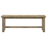 Solid rubberwood close-up on Cardova bench