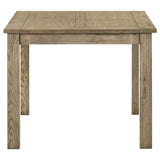 Cardova square tabletop showing wood grain