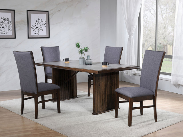 main view of Sherwood Brown Rectangular Dining Room Set dining room furniture