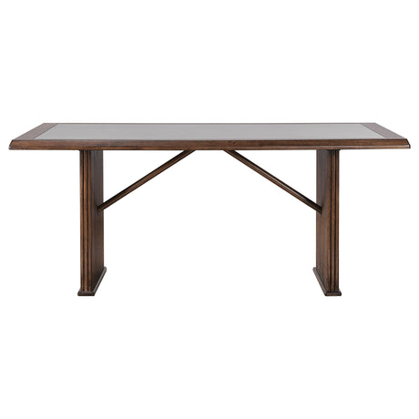Sherwood dining table base with reeded design detail