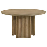 Side view illustrating table height and levelers