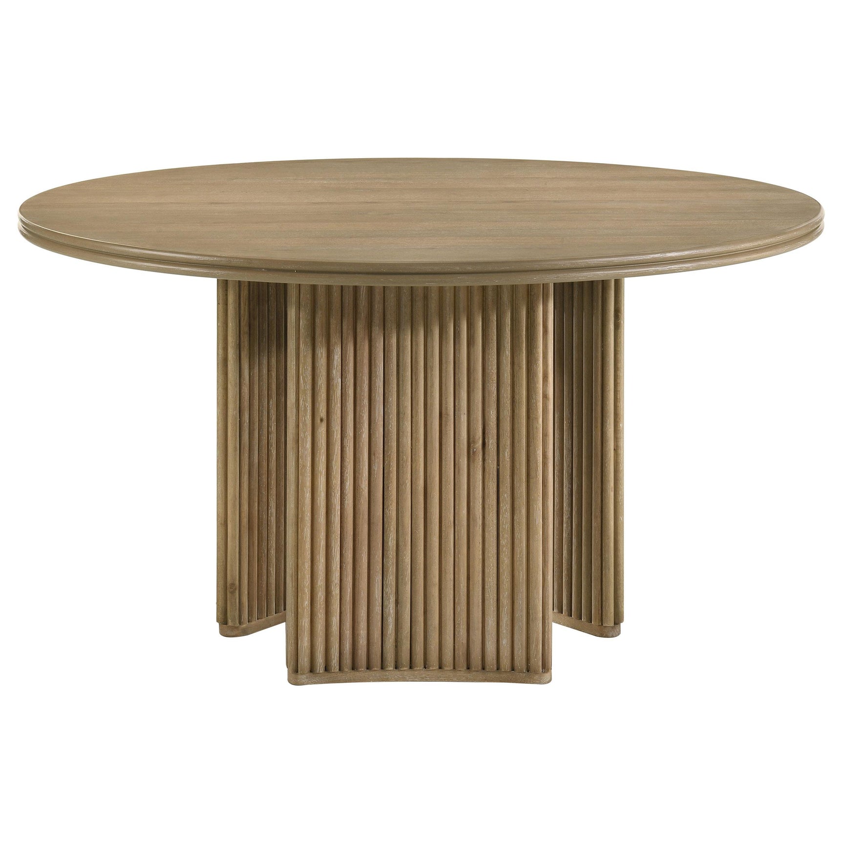 Side view illustrating table height and levelers