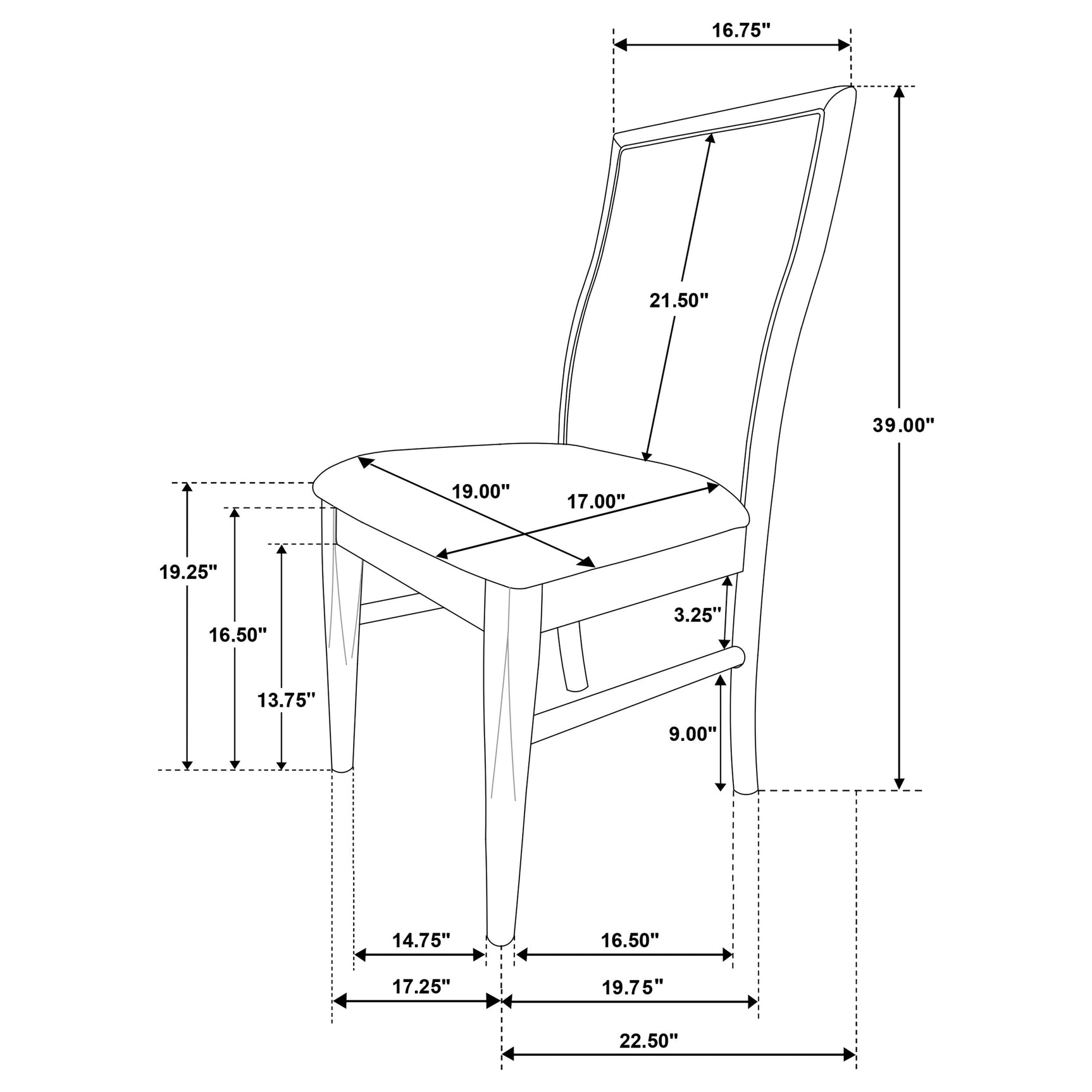 Coordinated dining room furniture from Adina collection