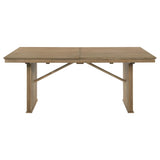 Table legs showing wood on metal gear glides