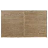 Side view of dining table in pearly almond finish