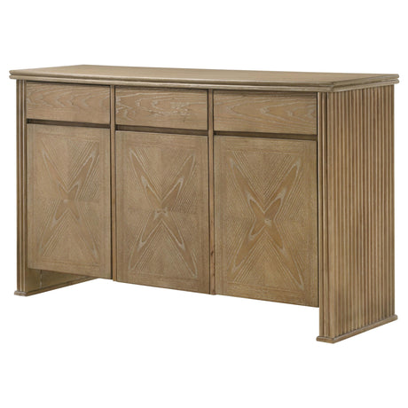 Adina distressed light brown 59-inch sideboard server front view