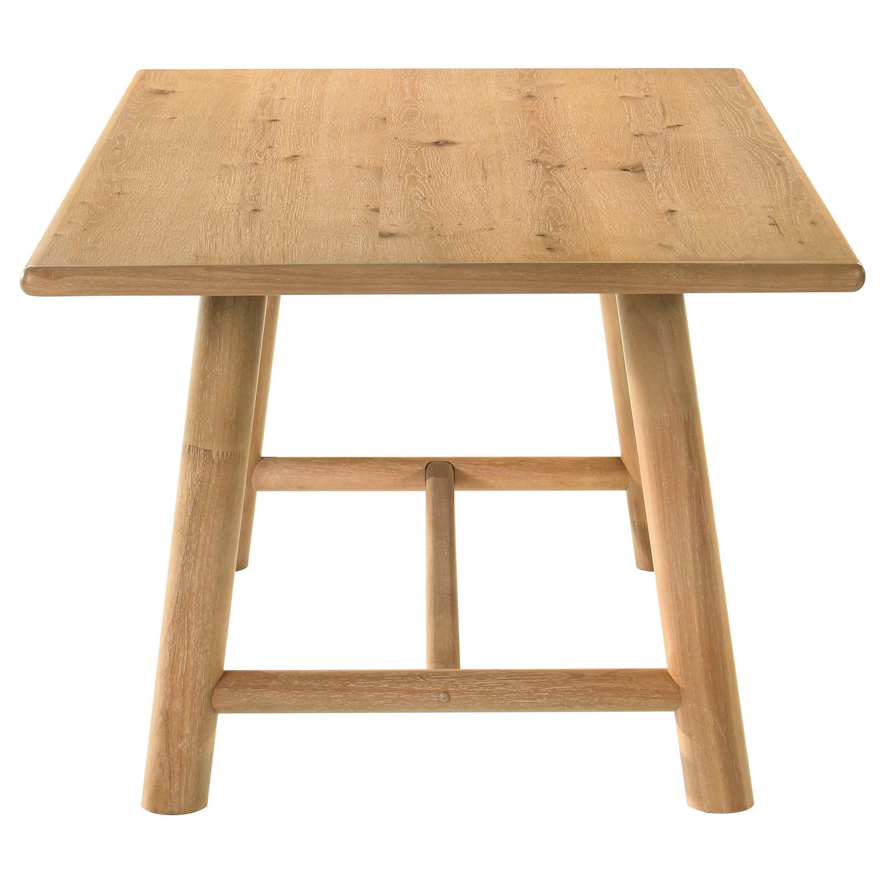 Rounded post leg on trestle base
