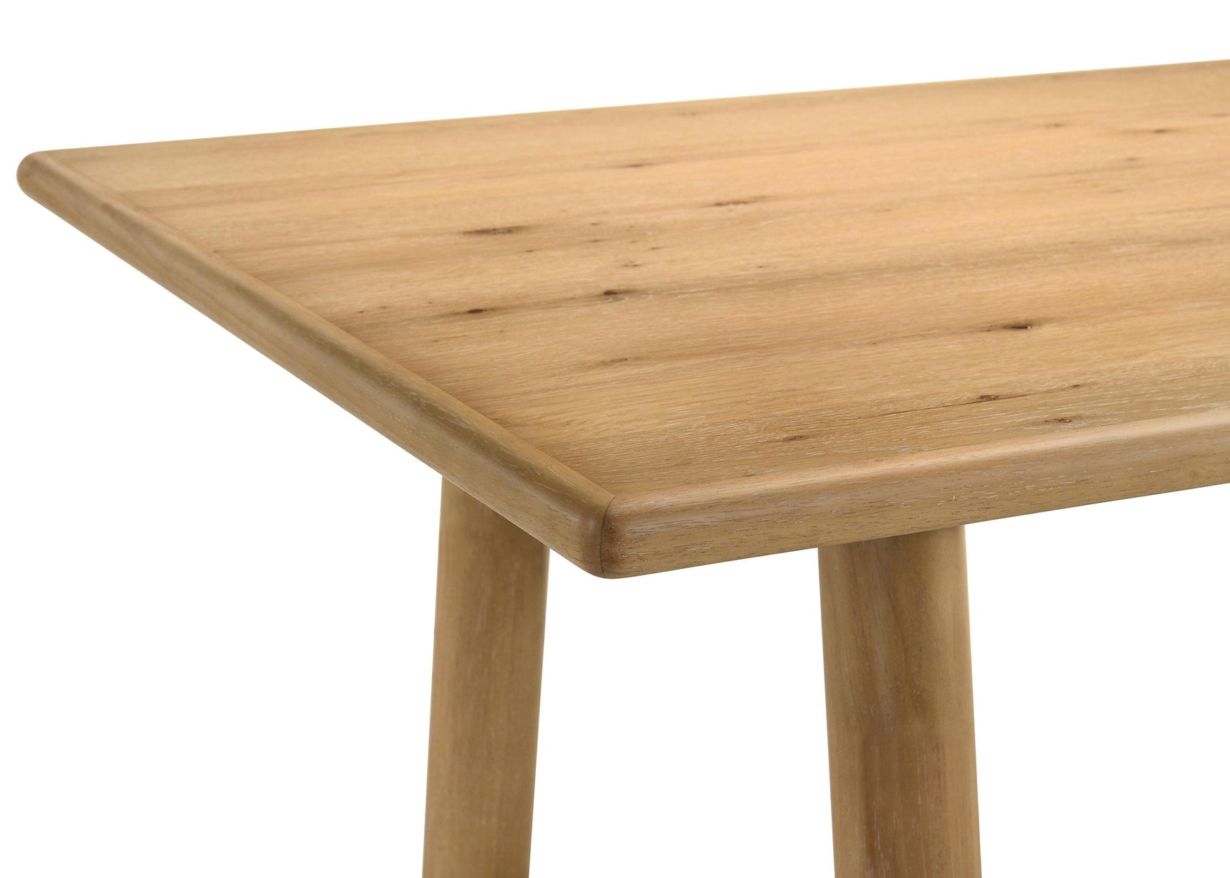 Underside of table showing leveler glides